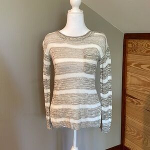 Pink Republic Long Sleeve Striped Knit Sweater Extra Small